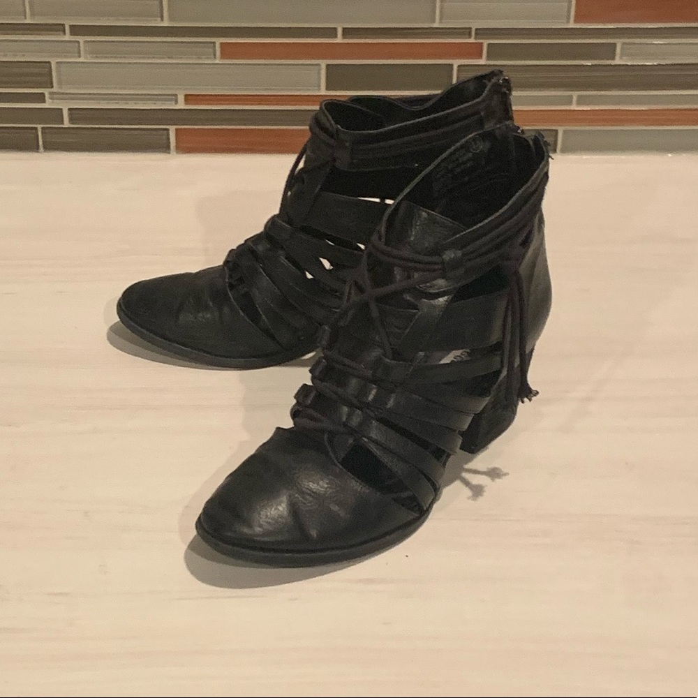 Not Rated Black Strappy Heels